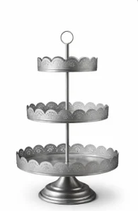 Silver Three-Tier Stand