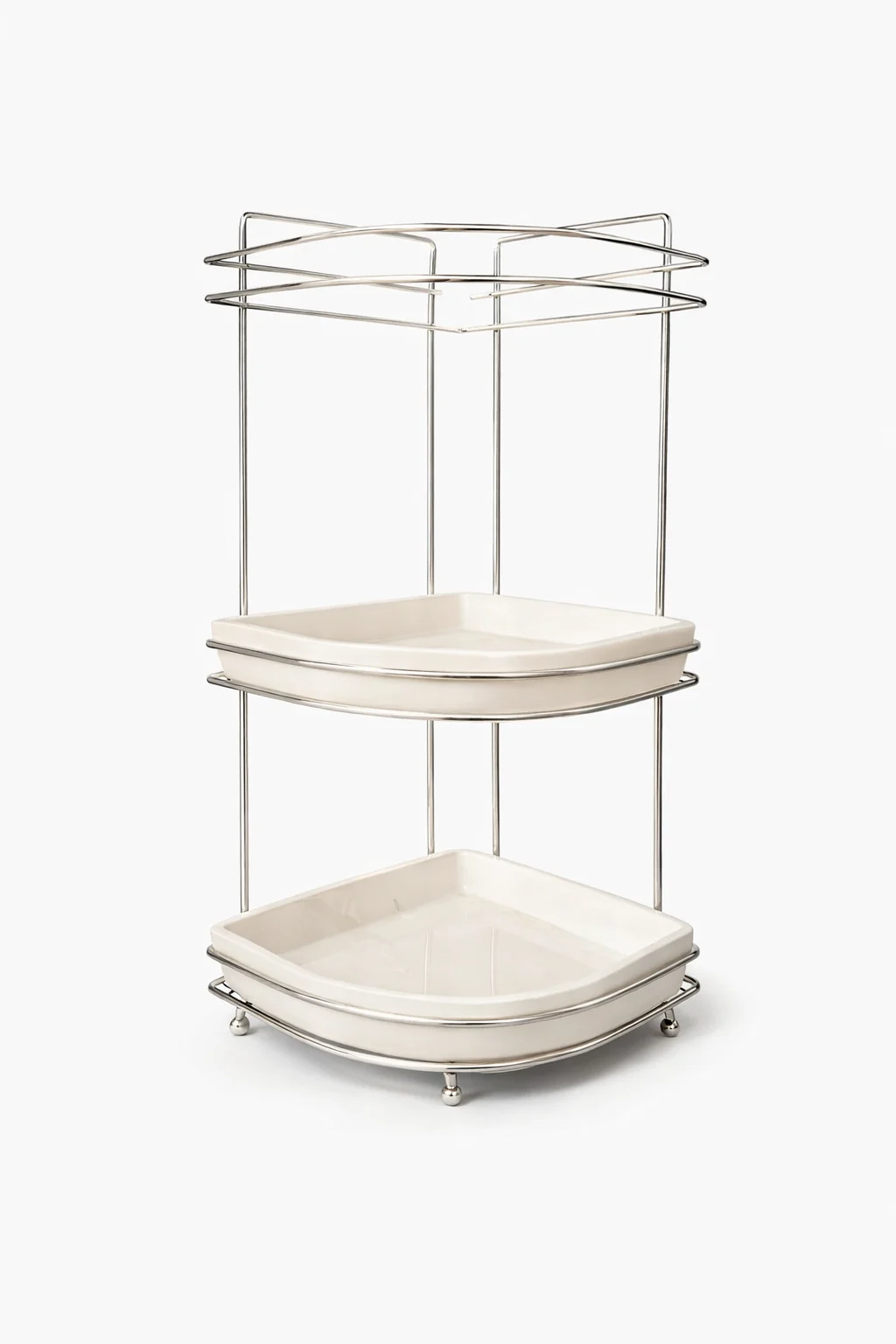 White Corner Serving Stand